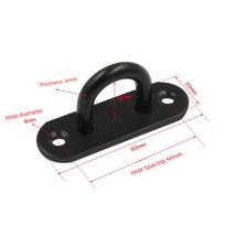 New Pad Eye Wall Hook Plate Deck Stainless Steel Ceiling Mount Hanger U/J-Shaped Black Silver Door Buckle for Fan Lamp