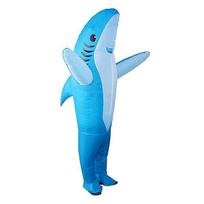 Suaugusiųjų kostiumas Juokingas pripučiamas kelioninis apranga Storas kostiumas Animacinis Cosplay Aksesuarai A blue