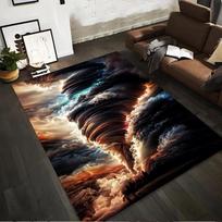 Abstract Tornado Cloud Pattern Area Rug for Living Room Decor  Suitable for use as an anti-slip for living room bedroom sofas 40x60cm( 15x23in )