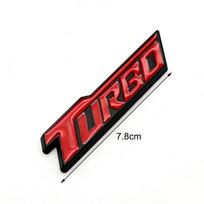 3D Metal TURBO Car Fender Rear Trunk Emblem Badge Decorative Sticker Accessories Black Red