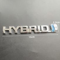 3D Metal HYBRID Logo Side Fender Rear Trunk Emblem Badge Car Sticker Decals For  Prius Camry Crown Auris Rav4s TRD