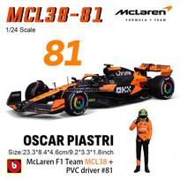 Bburago 1:24 2023 F1 Mercedes-AMG W14+Winning Doll 44# Hamilton 63# Russell Paint Formula One Alloy Super Toy Car Model