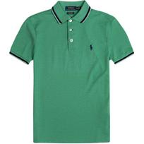 Polo Ralph Lauren Embroidered Pony Striped Trim Short Sleeve Polo Shirt Men tops 710782636-005 XS