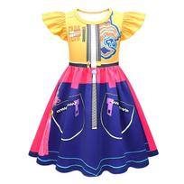 Kids KPop Demon Hunters Dress Clothes Cosplay Costume Girls Cartoon Rumi Dresses Children Casual Girl Dress Halloween Xmas Party 110 yellow