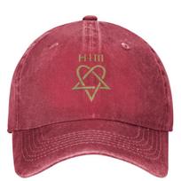 Him Band Heartagram Denim Baseball Cap Ville Valo Gold Poster Art Outdoor Sun Trucker Hat Summer Women Men Sunshade Snapback Cap One Size