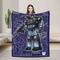 T-Transformers G1 Soundwave Warm Blanket  Kids Plush Bedding Throws Fashion Living Room Flannel Bedspread Sofa Bed Cover 75x90cm