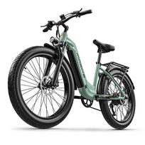 JOOBIKE JOO1 Suaugusiųjų elektrinis dviratis 2000W variklis 48V17.5AH išimama baterija 26*3.0 colių storos padangos miesto kelionėms E-dviratis miesto gatvei kasdieniam naudojimui žalia