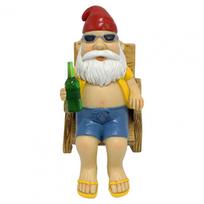 Outdoor Garden Santa Ornament Cute Resin Craft Chair Dwarf Gnome Figure Figurine Statue Sculpture Yard Lawn Desktop Decoration įvairiaspalvis