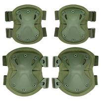 Knee Elbow Protective Pads Set For Outdoor Sports Paintball Cycling Skateboarding Safety Gear Knee Guard P žalia