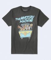 Scooby-Doo! Mens The Mystery Machine Van Funny Cartoon Gray Shirt New XS-XL S
