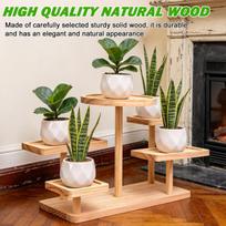 Wooden Cake Display Stand Versatile Storage Shelf For Home Party And Wedding Decoration geltona