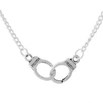Kpop BTS Jimin Same Style Handcuff Pendant Necklace Stainless Steel Retro Freedom Chain Punk Grunge Jewelry Fan Merchandise Gift for Women Men ARMY