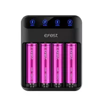 Efest Lush Q4 ličio jonų akumuliatoriaus greitasis įkroviklis su integruotu maitinimo šaltiniu