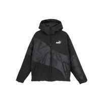 Puma Ig Cat Hooded Down Puffer Jacket Color Block Casual Loose Fit Men Jacket Black 622148-01 S black