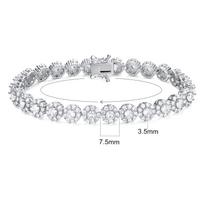 5mm Round Cuban Tennis Bracelet: Unisex Light Luxury High-End European and American Style 6.5 inches