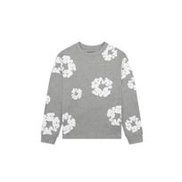 Denim Tears Long Sleeve Cotton Wreath T-shirt Grey EU XXL pilka