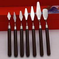 7 Pcs/set Stainless Steel Fondant Cake Spatula Cream Mixing Scraper Oil Painting Scoop Cake Decoration Accessories kava