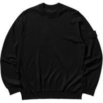 Stone Island Long Sleeve Solid Color Crew Neck Sweater Men sweater Black K1S15-5100066-S00FC-V0029 XXL