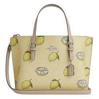 Coach Mollie Lemon Print Coated Canvas Tote Bag Women tote Garden-Marsh Mixed-Colors CAL78-SVXUC Basic Set (Bag+Dust Bag)