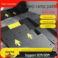 Pressure-Resistant Rubber Curb Ramp Mat yellow
