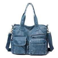New Urban Minimalist and Stylish Large Capacity Washed Leather Handbag, Crossbody, Single Shoulder Backpack