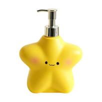 400ML Cartoon Star Soap Dispenser with Plastic Pump, Refillable Liquid Hand Soap Container, Empty Shower Gel Lotion Bottle for sidabras