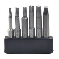 6pcs 50mm SQ1-SQ5 Magnetic Screwdriver Bits Square Head Hex Shank For Electric Drill Driver Repairing Tools Accessories juoda