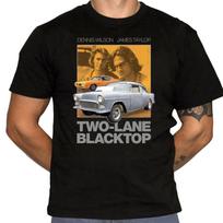 Two Lane Blacktop T-Shirt - Cult Classic Car Movie - 100% Cotton T-Shirt L