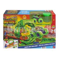 HOT WHEELS MONSTER TRUCKS MUTANT CHAOS triukų trasa su slaimu (JMK91)