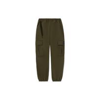 Li-Ning Skateboard Series Solid Color Cargo Pocket Detail Jogger Pants Men Bottoms Olive-Green AKXS085-3 XXL black