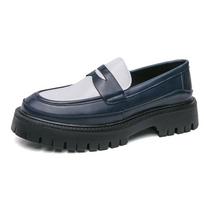 Prekės ženklo Vyriški Suknelės Batai Odiniai Brogue Batai Vyrams Oficialiai Vestuvių Vakarėliui Biuro batai Vyriški Oksfordo verslo batai Mocasins Batai 44 mėlyna