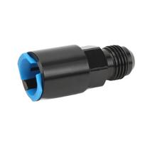 EFI Adapter AN Male Quick Disconnect Black Anodized 6061‑T6 Aluminum Alloy Push On Fitting AN6‑5 16in
