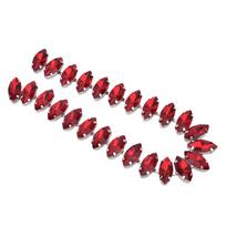 1 Yard (90cm) Crystal Glass Sew On Rhinestone Chain Trimming DIY Clothes  DecorationRed Rhinestone