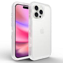 Case For iPhone 16 15 14 13 12 11 Pro Max Plus Xs Xr 8 7 Full 3 in 1 Shockproof Heavy Duty Anti-Scratch Rugged Clear Cover Funda iPhone 11 Pro Max pink