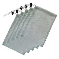 Nylon Small Mesh Bags with Cord Lock Closure Black Pouch Hot Small Net Bag  for Traveling pilka