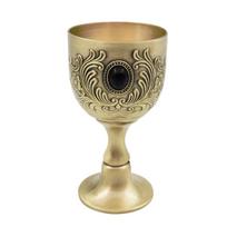 Collectible Embossed Gemstones Shot Glass 50ml Chalice Cup Wine Goblet Liquor Cup for Home Bar Spirits Drinking