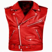 2026 Men's PU Leather Motorcycle Vest - Hot Style M