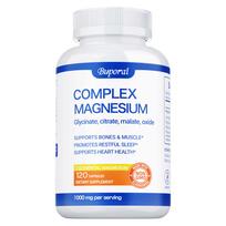 Magnio kompleksas 7 elementų magnio papildas 1000 mg, 120 kapsulių 120