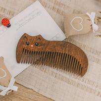 Tan Mujiang Lacquered Comb Gift Set - Lazy Cat Princess