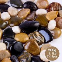 500-1000g 3-7cm Color High Polished Natural Pebbles Courtyard Landscape Decoration Rocks for Plant Vases Fish Tank Aquariums