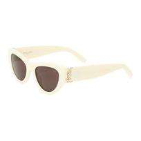 Saint Laurent Full Frame Design Recycled Acetate Cat Eye Sunglasses Unisex sunglasses White 671762Y99569204 53,White