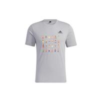 Adidas 8-Bit Pixel Player Print Sports Tee Men Tops Grey GL1998 M