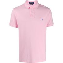 Polo Ralph Lauren Solid Color Pony Embroidered Slim Fit Short Sleeve Polo Shirt Men tops Pink 710835855-004 S