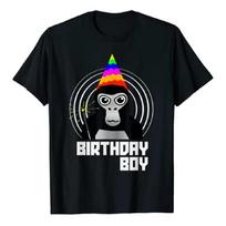 Gorilla Tag Birthday Boy VR Gamer Shirt for Kids Teen T-Shirt Funny B-Day Present Cute Graphic Tee Top Short Sleeve Blouses Gift S juoda