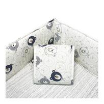 4Pcs Crib Padding Set Soft Cushion Baby Crib Bumper Pad Safe Crib C
