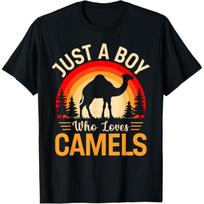 Just A Boy Who Loves Camels Cute Camels Lover Boys kids T-Shirt S juoda