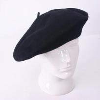 Octagonal Wool Beret Artist Hat XL juoda