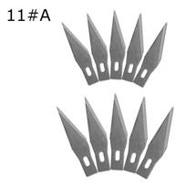 Craft Carving Blade DIY Hand Tools 10 Pcs Handcraft Engraving Silver Steel 11#A
