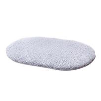 Oval Bath Mat Thick Super Absorbent Plush Area Rug Shaggy Carpet Anti-Slip Backing Machine Washable Soft Bathroom Floor Mat 40x60cm mėlyna