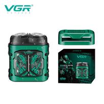 VGR Mini Metal Mech Wind Shaver IPX6 Waterproof Professional Grade Beard Device Convenient Home Shaver Safe and Skin-friendly and Long-lasting V-344 žalia